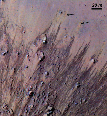 Trên sao Hỏa hiện nay có nước chảy?