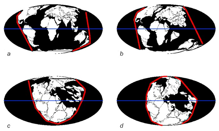 Sự phân bố lục địa phản ánh các điều kiện tại nhân Trái đất