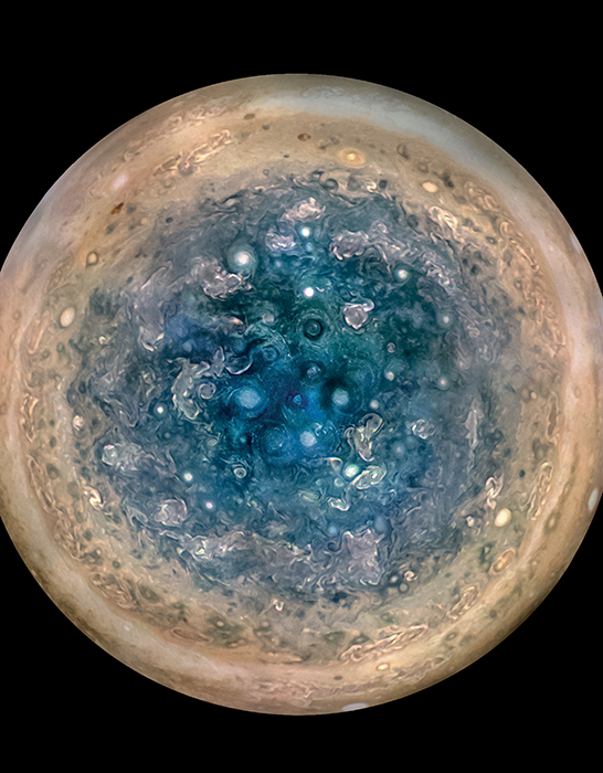 Cực nam của sao Mộc nhìn bởi Juno từ độ cao 52.000 km
