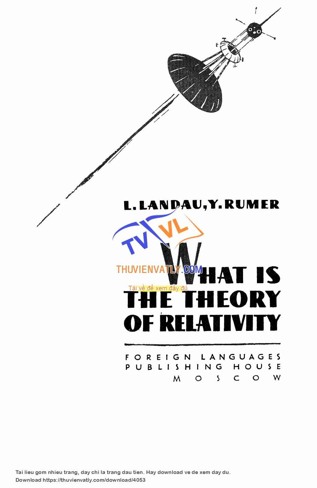 What Is the Theory of Relativity (L. Landau & Y. Rumer)