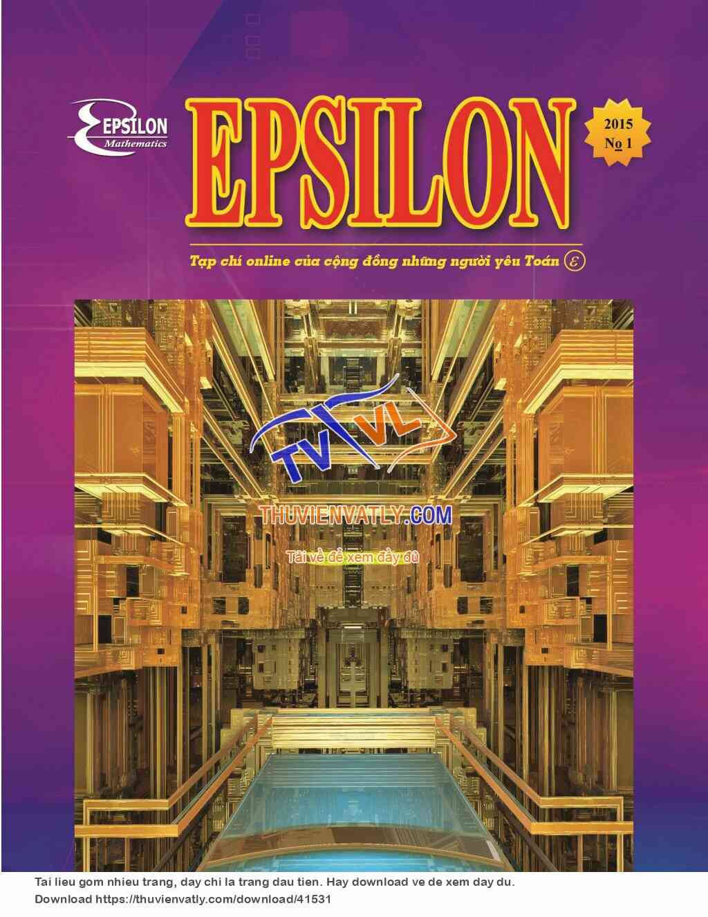 Tạp chí Epsilon Tập 1