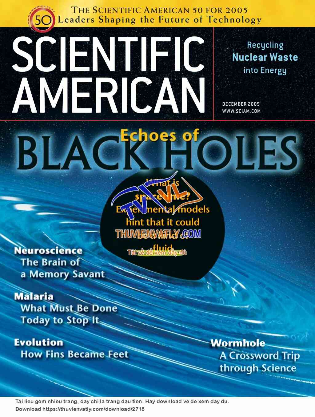 Tạp chí Scientific American, số tháng 12/2005