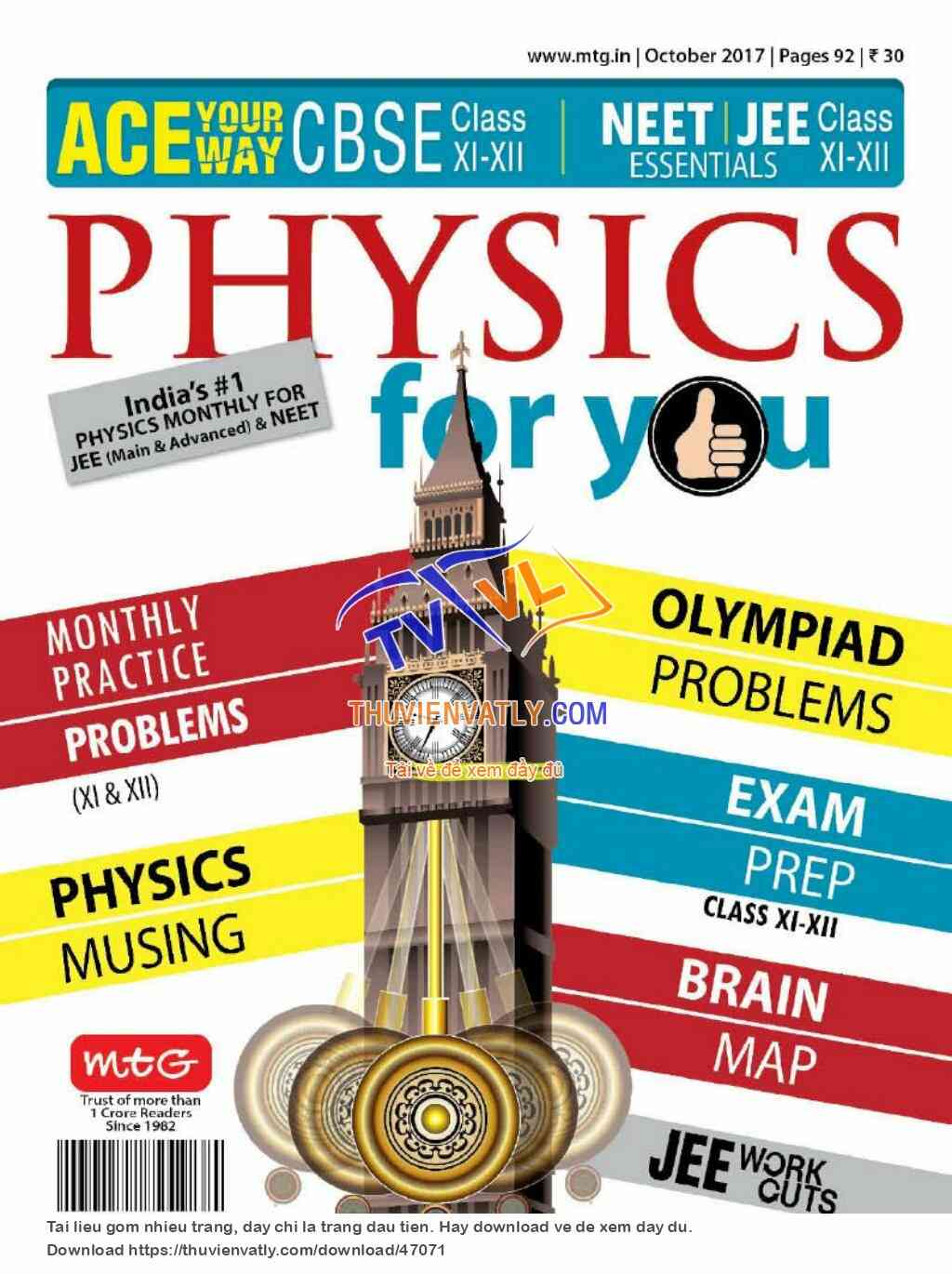 Tạp chí Physics For You Tháng 10/2017