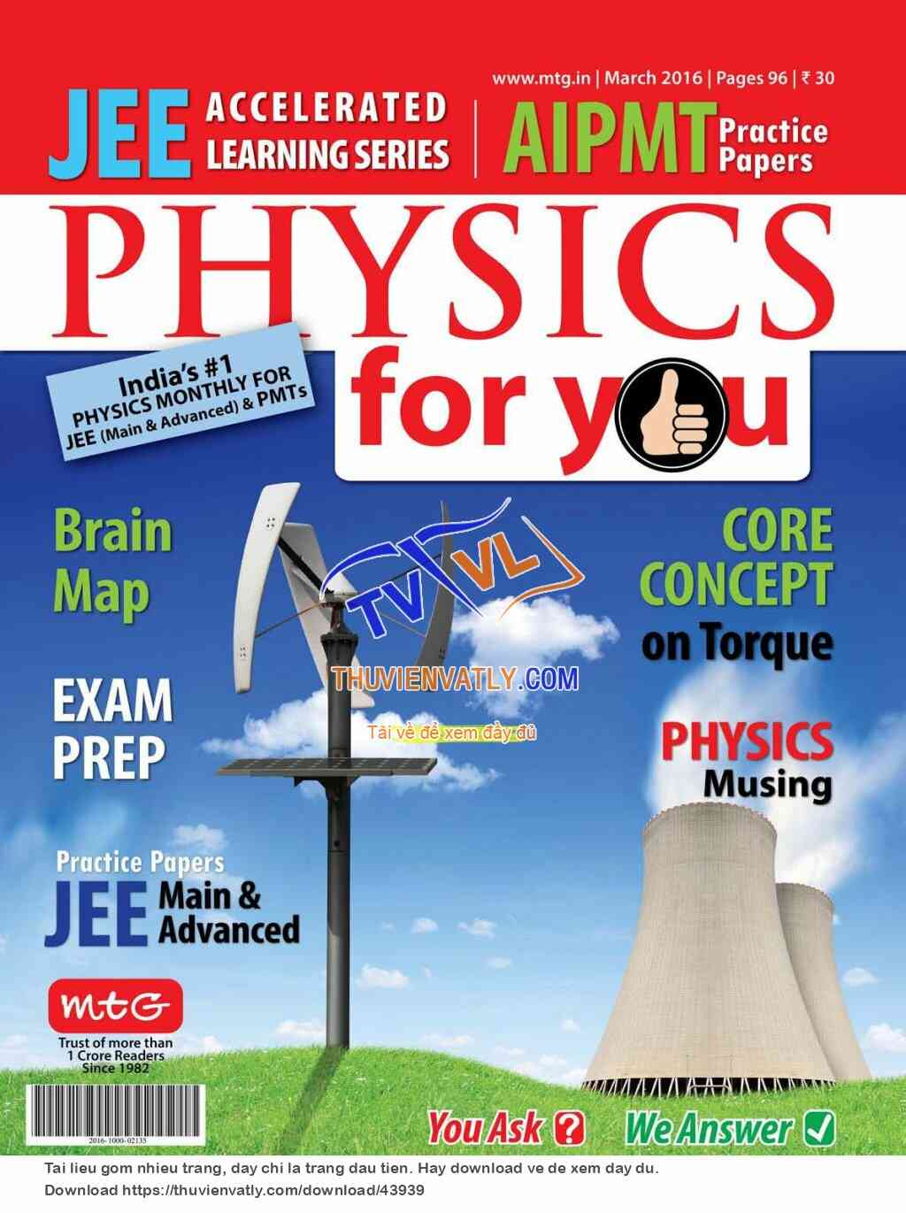 Tạp chí Physics For You, tháng 3/2016