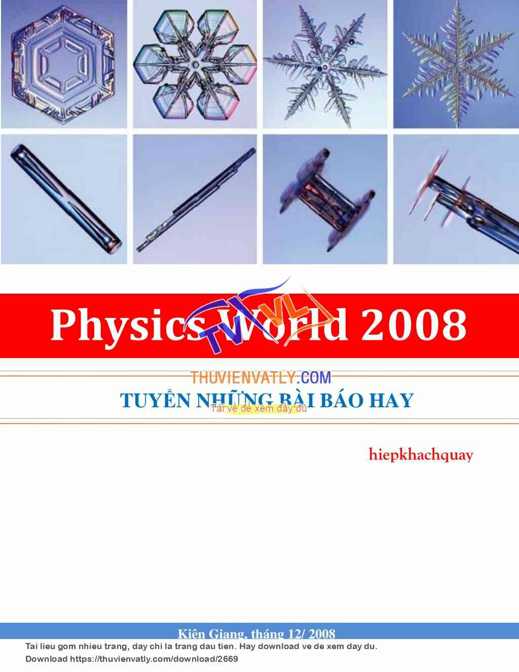 Tuyển các bài báo Physics World năm 2008 (hiepkhachquay)