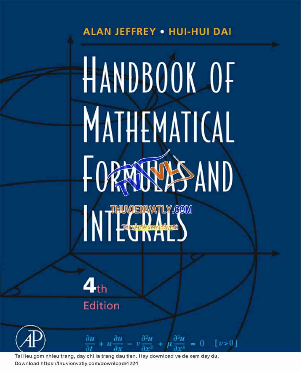 Handbook of Mathematical Formulas and Integral