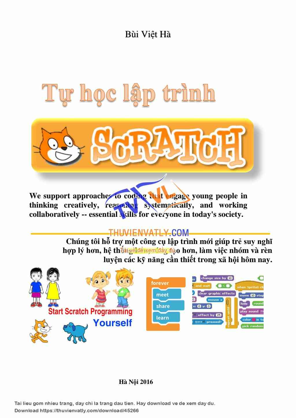 Tự học lập trình Scratch cho trẻ em