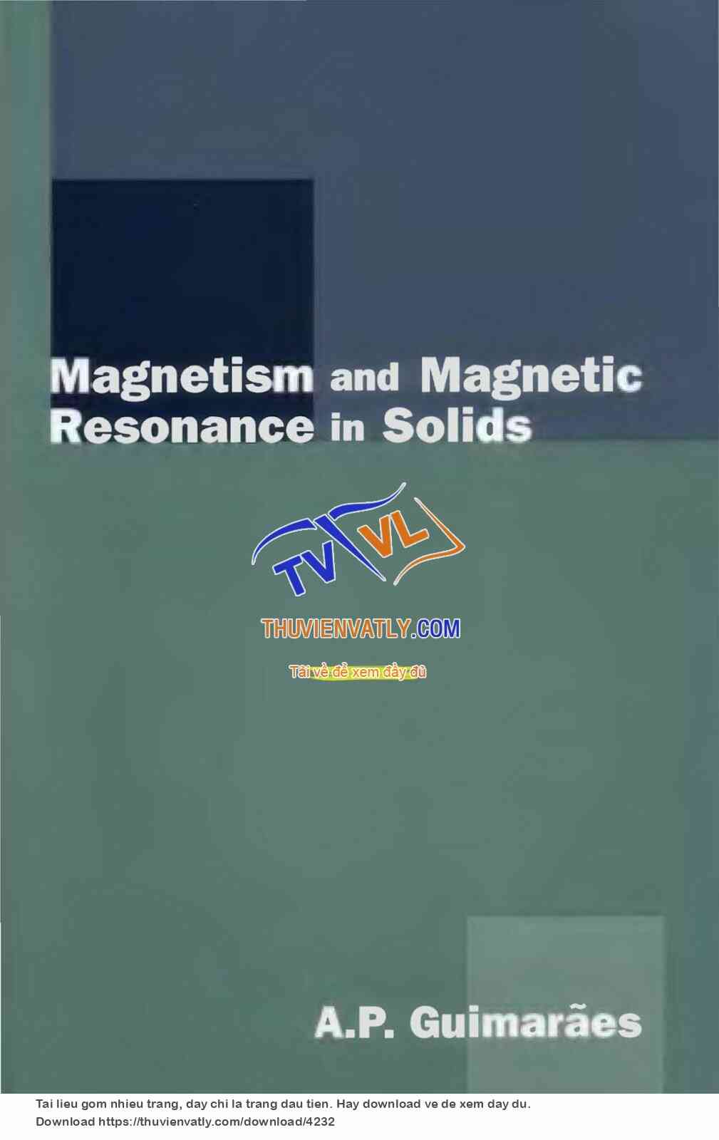 Magnetism and Magnetic Resonance in Solids