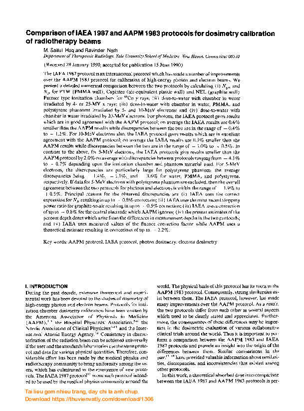 Comparison of IAEA 1987 and AAPM 1983 protocols for dosimetry calibration of radiotherapy beams