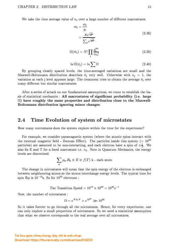 Statistical Mechanics - Dr Alfred Huan