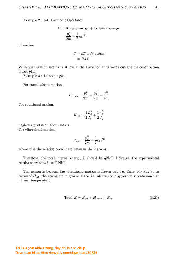 Statistical Mechanics - Dr Alfred Huan
