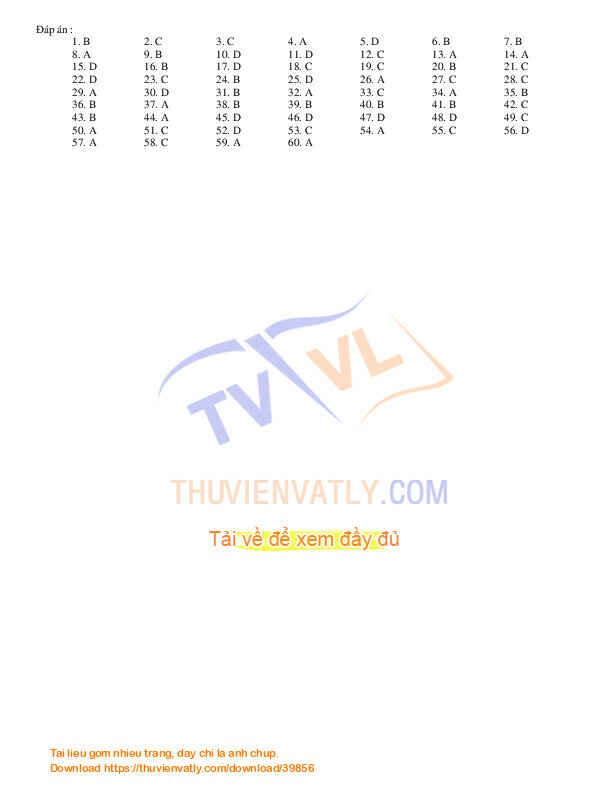 Đề thi thử đợt 2 trường THPT chuyên LTV Đồng Nai