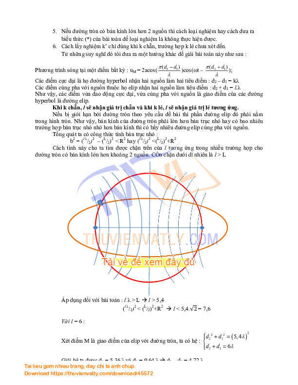 Hướng tiếp cận mới cho bài toán tính số điểm cực đại cùng pha trong đường tròn