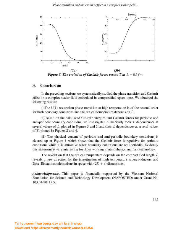 Phase transition and Casimir effect (chuyển pha và hiệu ứng Casimir)