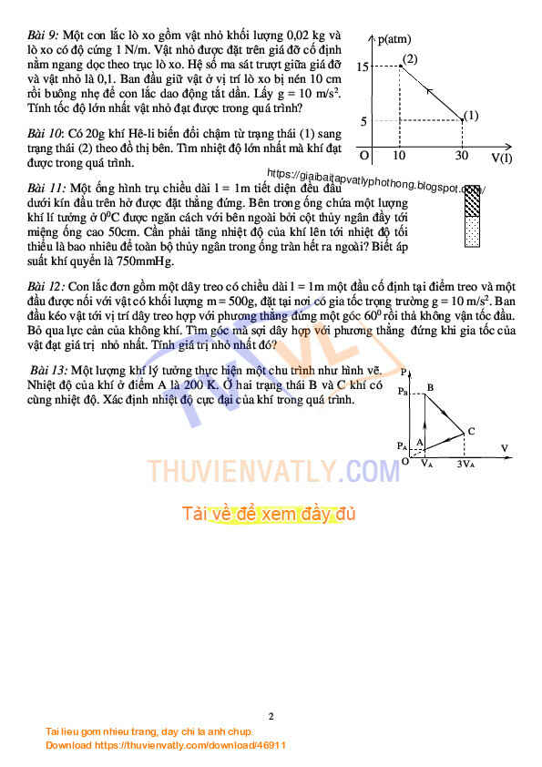 Bài toán cực trị vật lý 10
