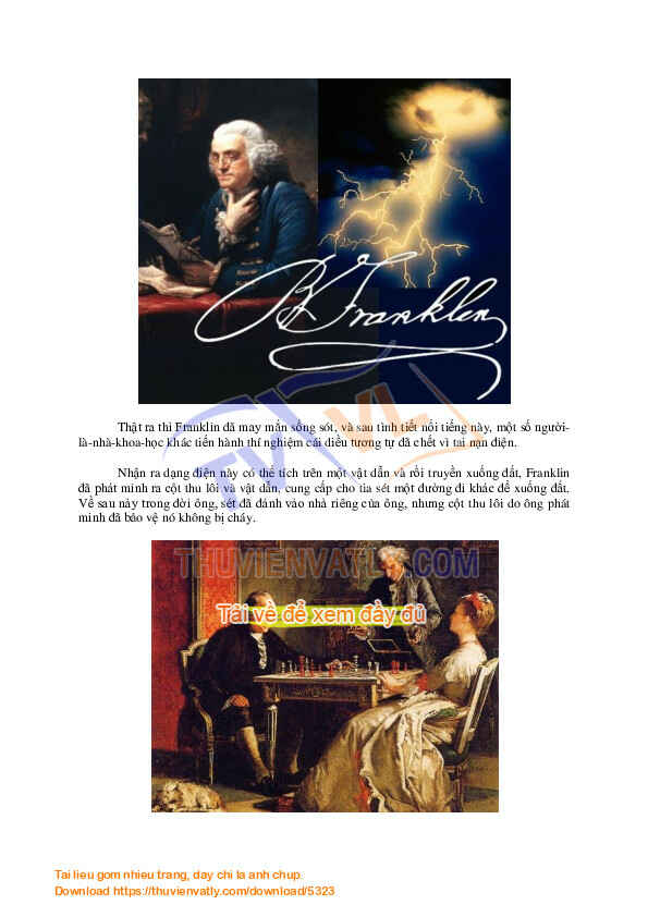 Benjamin Franklin và thí nghiệm cái diều huyền thoại