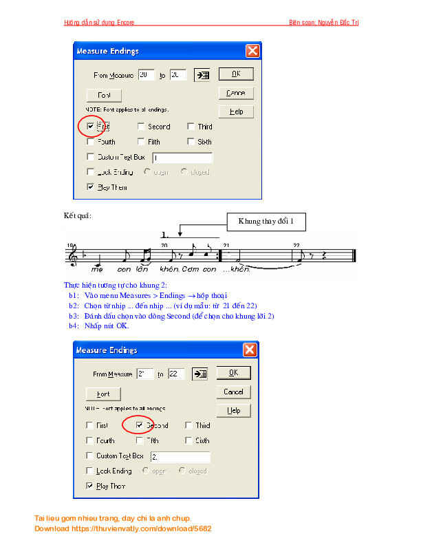 Hướng dẫn sử dụng phần mềm Encord để soạn và chơi bản nhạc