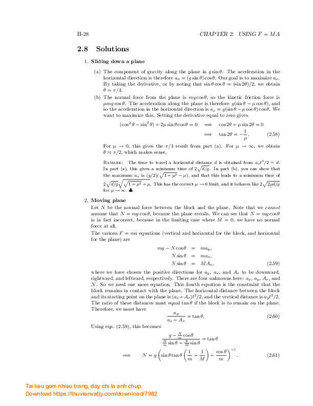 Introduction to Classcical Mechanics - Chapter 2