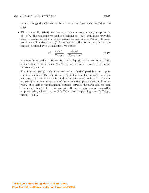 Introduction to Classcical Mechanics - Chapter 6