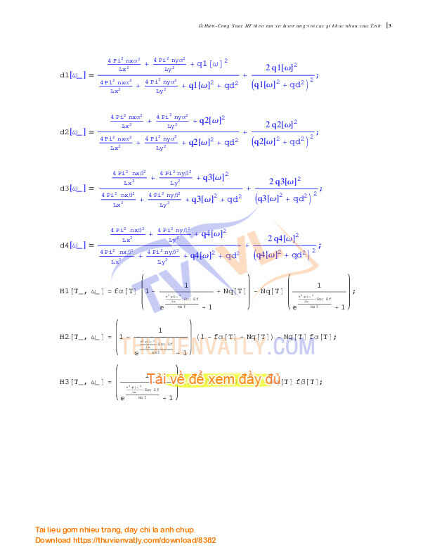 File mẫu về lập trình bằng Mathematica để khảo sát công suất hấp thụ trong dây lượng tử