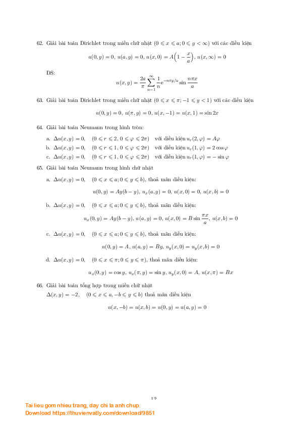 Bài tập phương pháp toán lý (ôn thi cao học)
