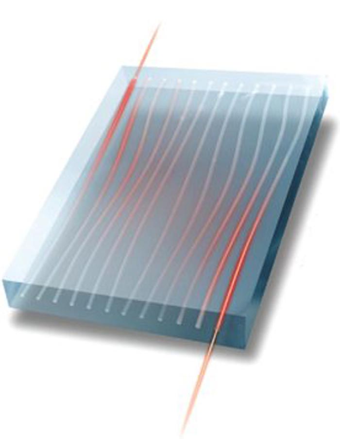 Những đường dẫn sóng được dùng để tạo ra một giả tinh thể 1D.
