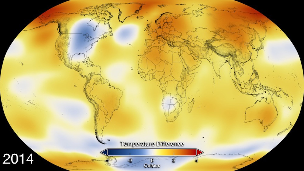 2014 là năm nóng kỉ lục trên Trái đất