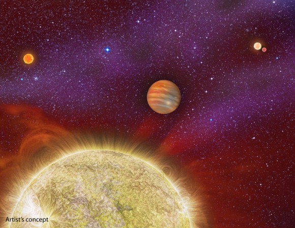 Phát hiện hành tinh ở xa có bốn mặt trời