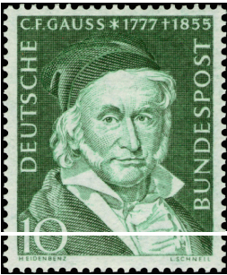 Gauss trên một con tem Đức