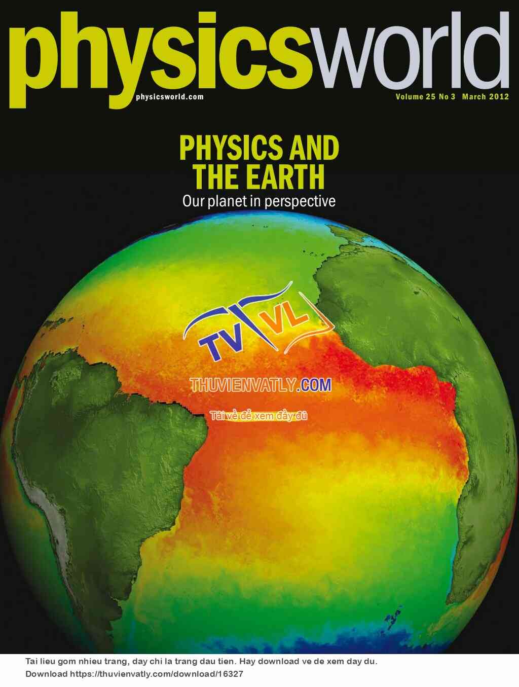 Tạp chí Physics World, số tháng 3/2012