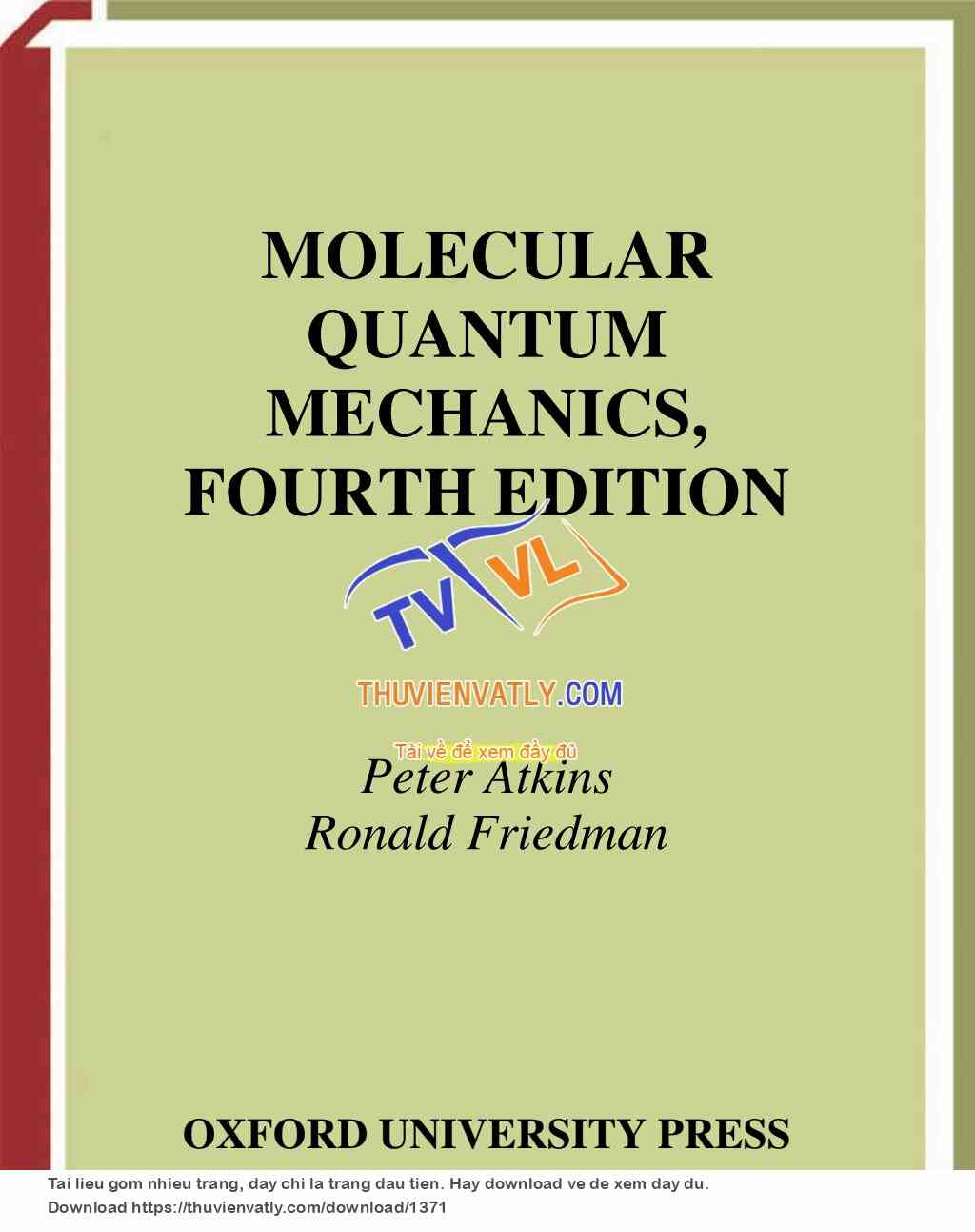 Molecular quantum mechanics