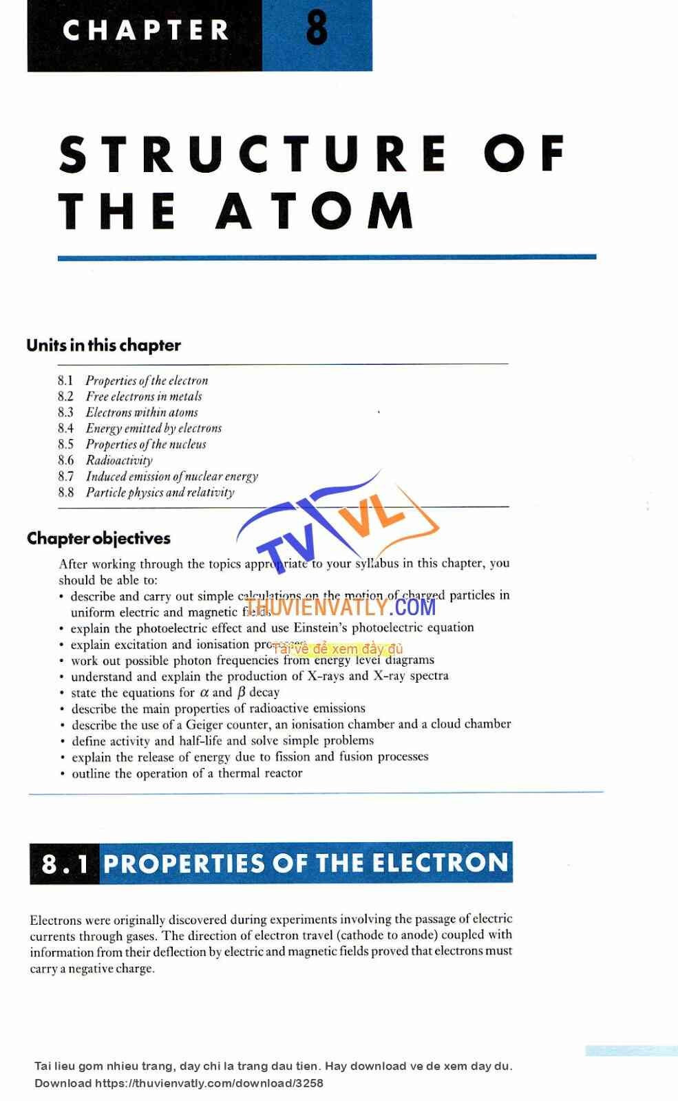 A level Physics - 8 Structure of the atom