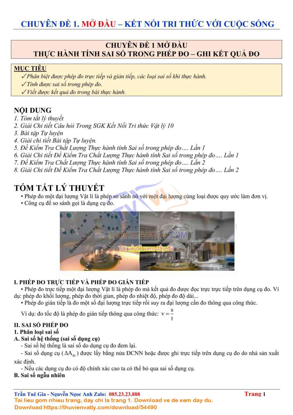 Thực hành tính sai số trong Phép đo - Ghi kết quả đo - Vật lý 10 - Kết nối Tri thức và cuộc sống 