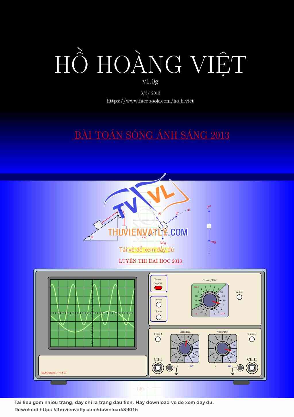 Tài liệu ôn sóng ánh sáng thầy Việt 2013-2014