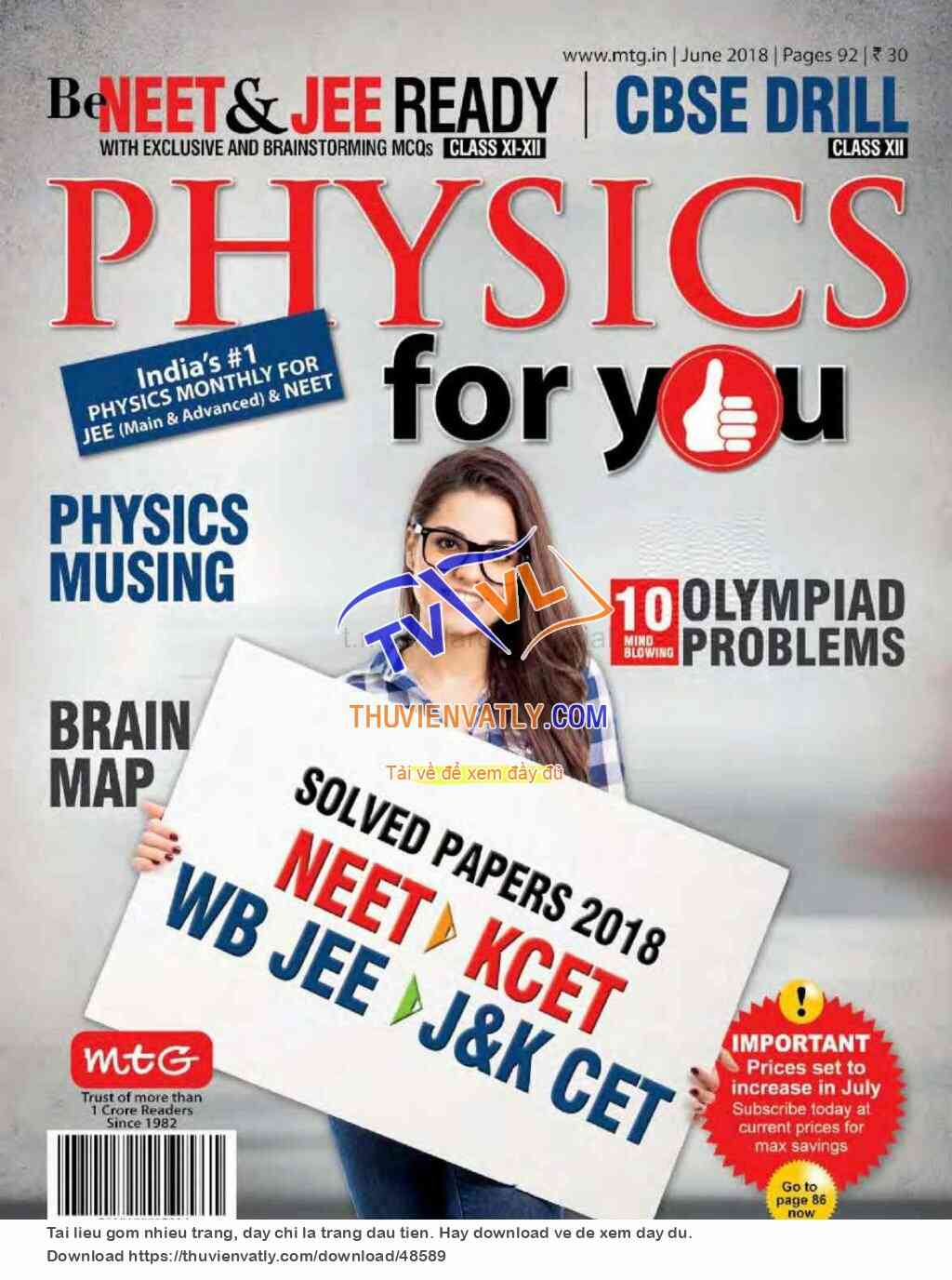Tạp chí Physics For You - 06/2018