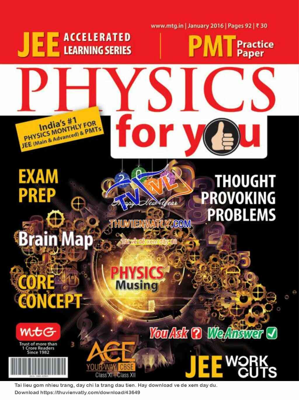Tạp chí Physics For You, tháng 1/2016