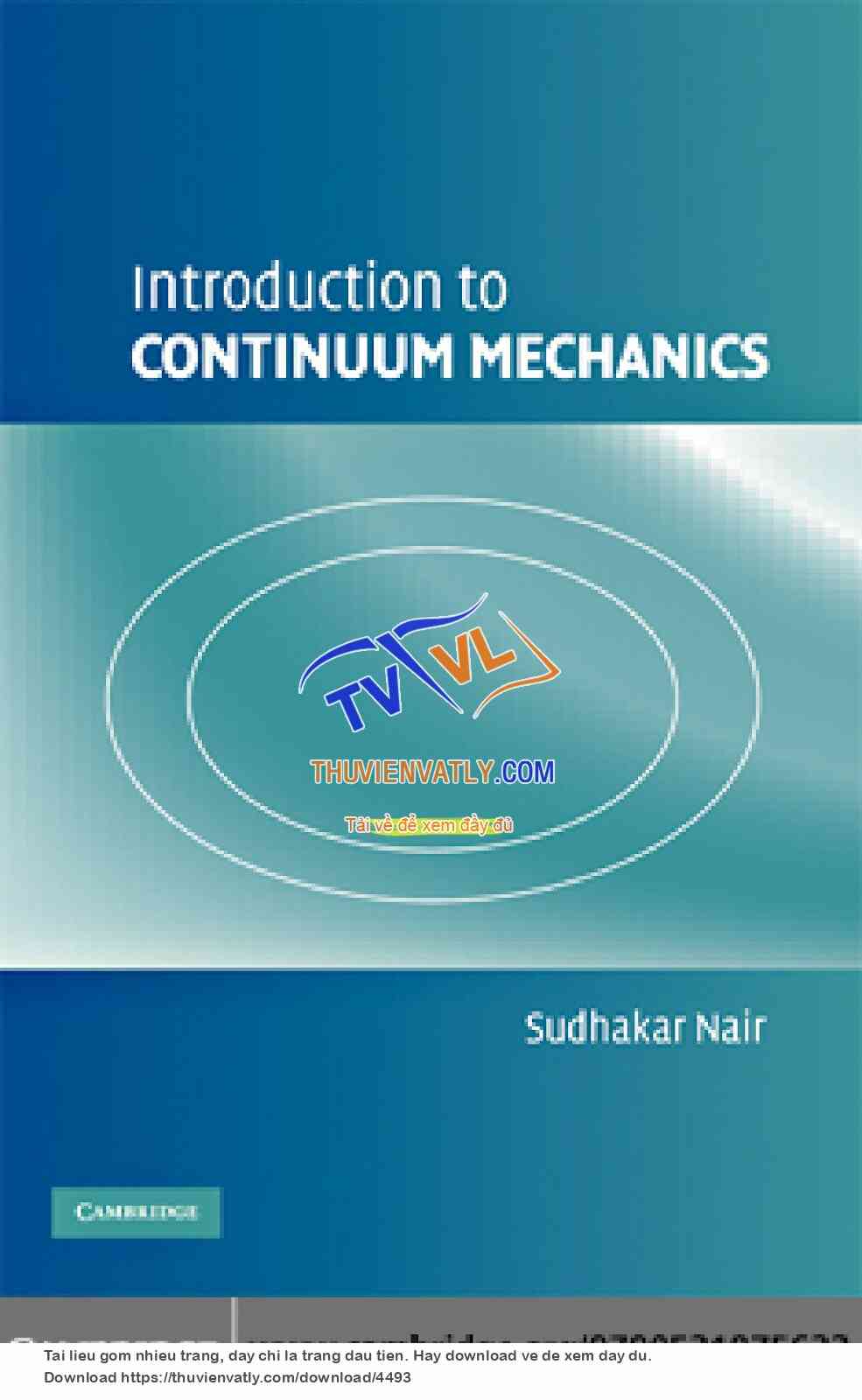 Introduction Continuum Mechanics