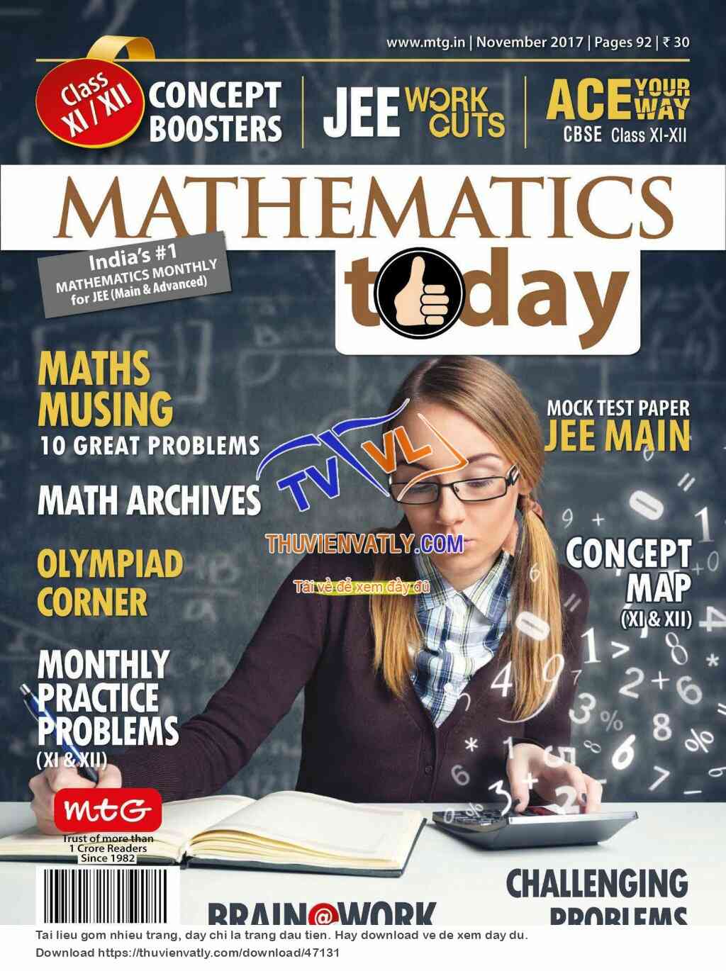 Tạp chí  Mathematics Today tháng 11/2017