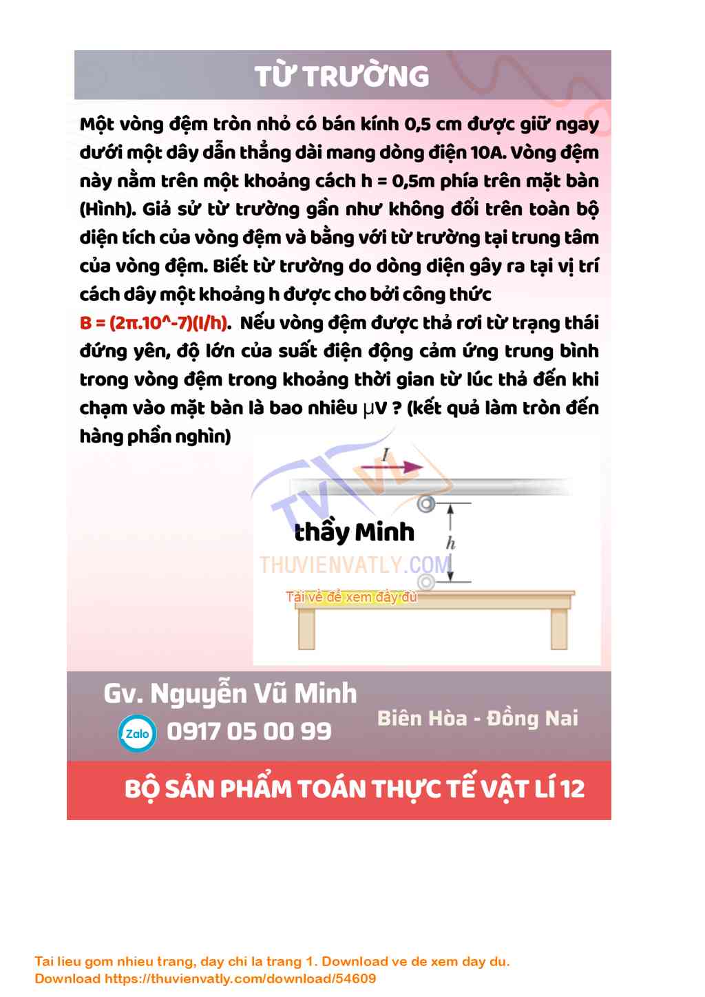 Toán thực tế Vật Lý