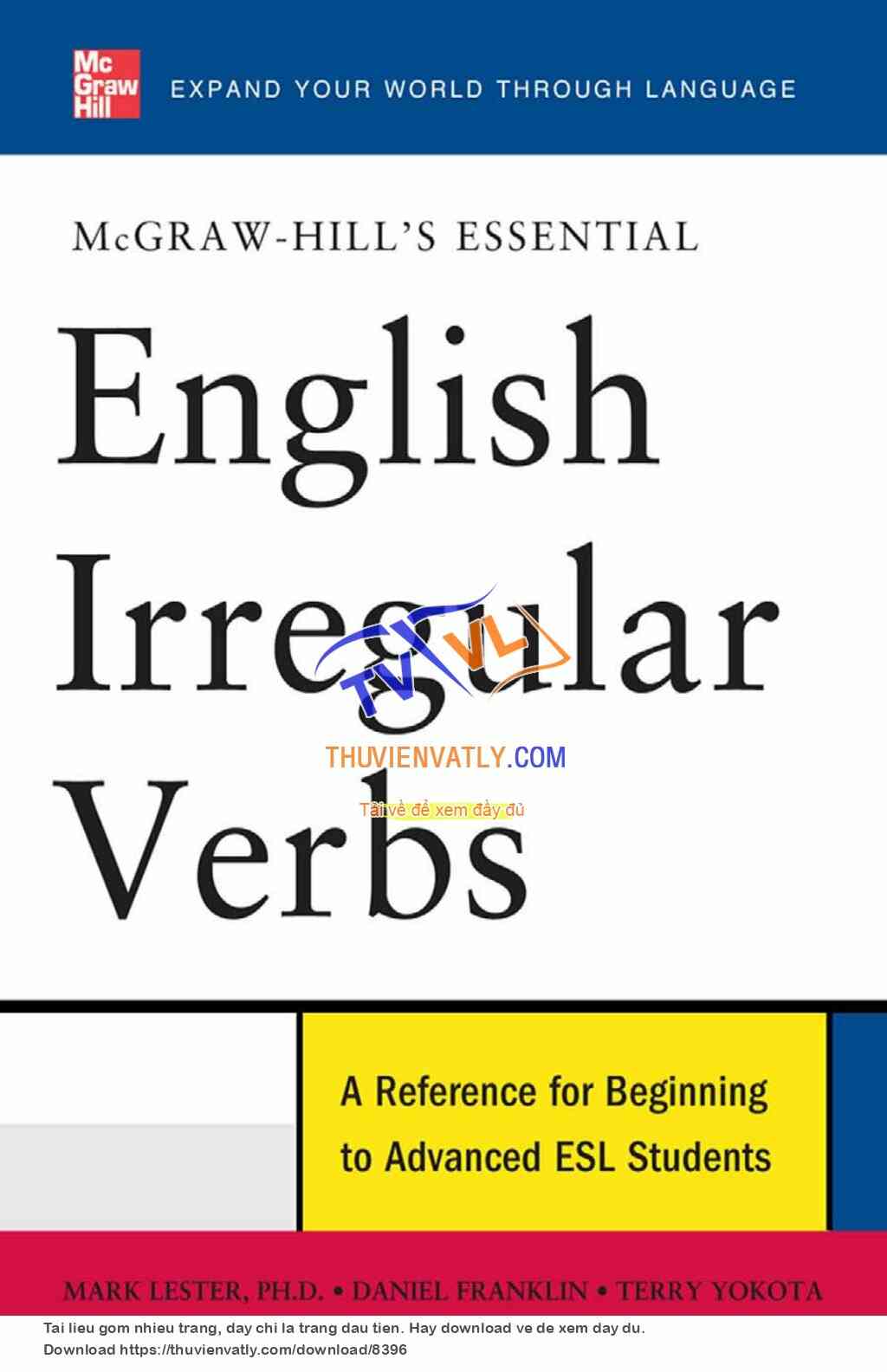 Động từ bất quy tắc Tiếng Anh - English Irregular Verbs (McGRAW-HILL)