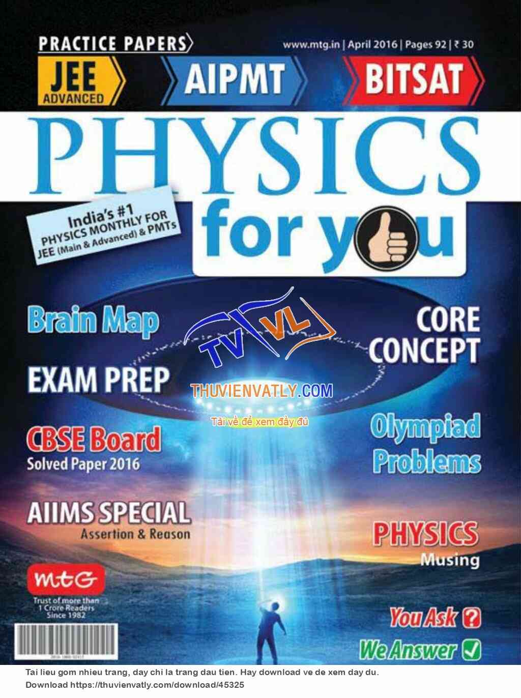 Tạp chí Physics For You - April 2016