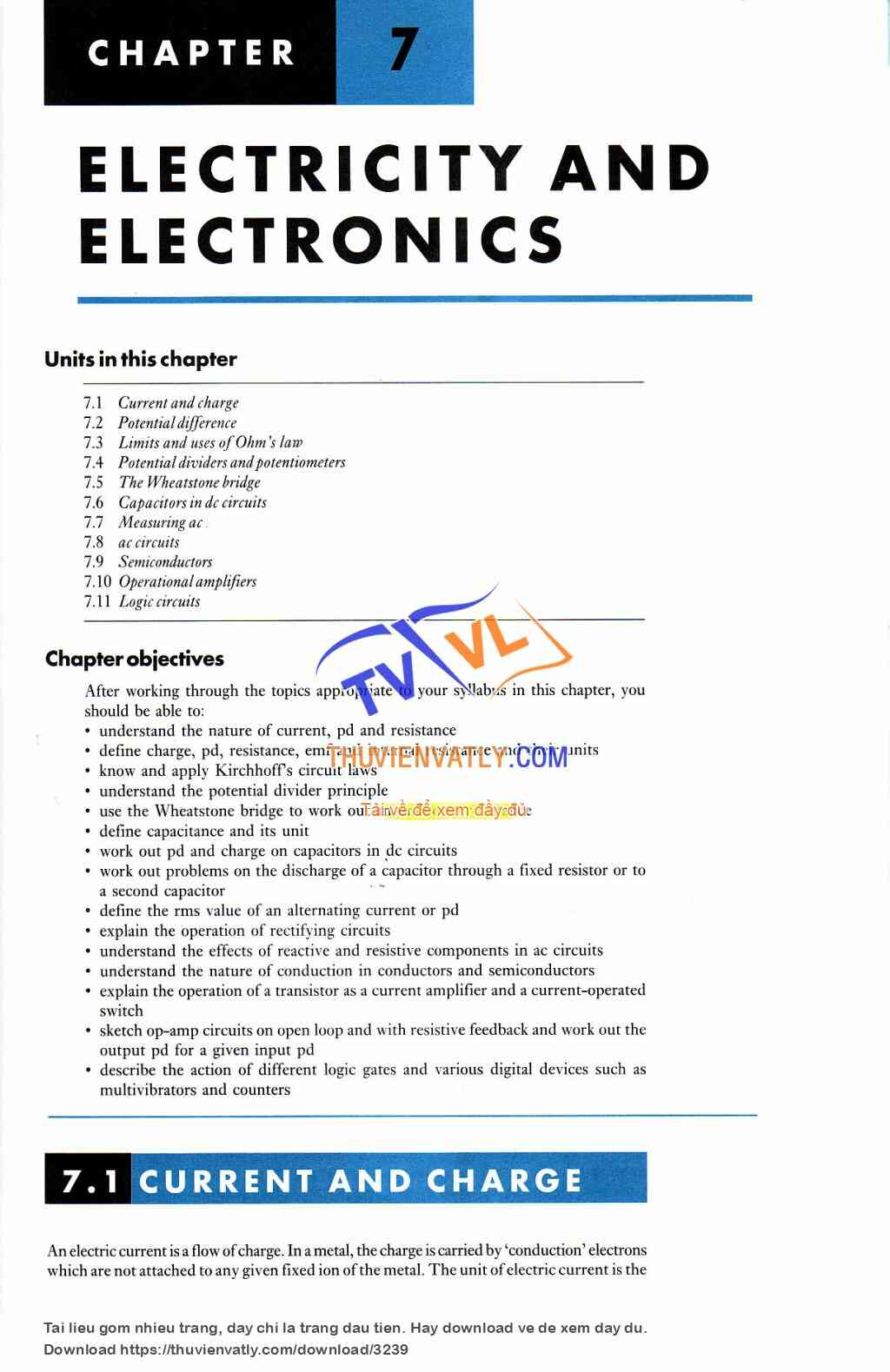 A level Physics - 7. Electricity and electronics