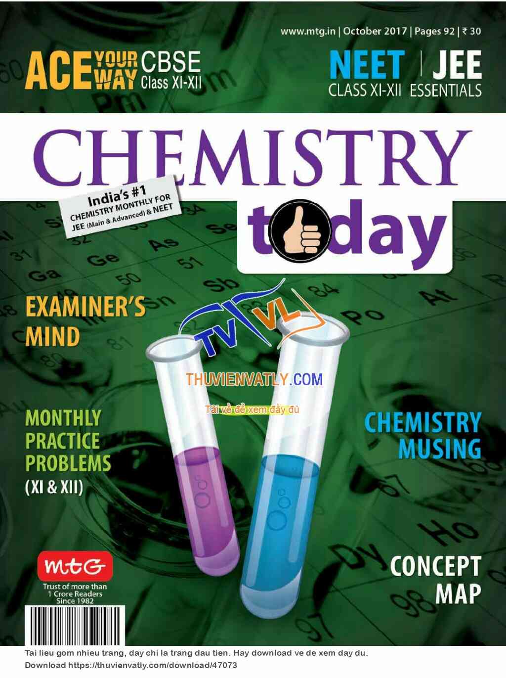 Tạp chí Chemistry Today tháng 10/2017
