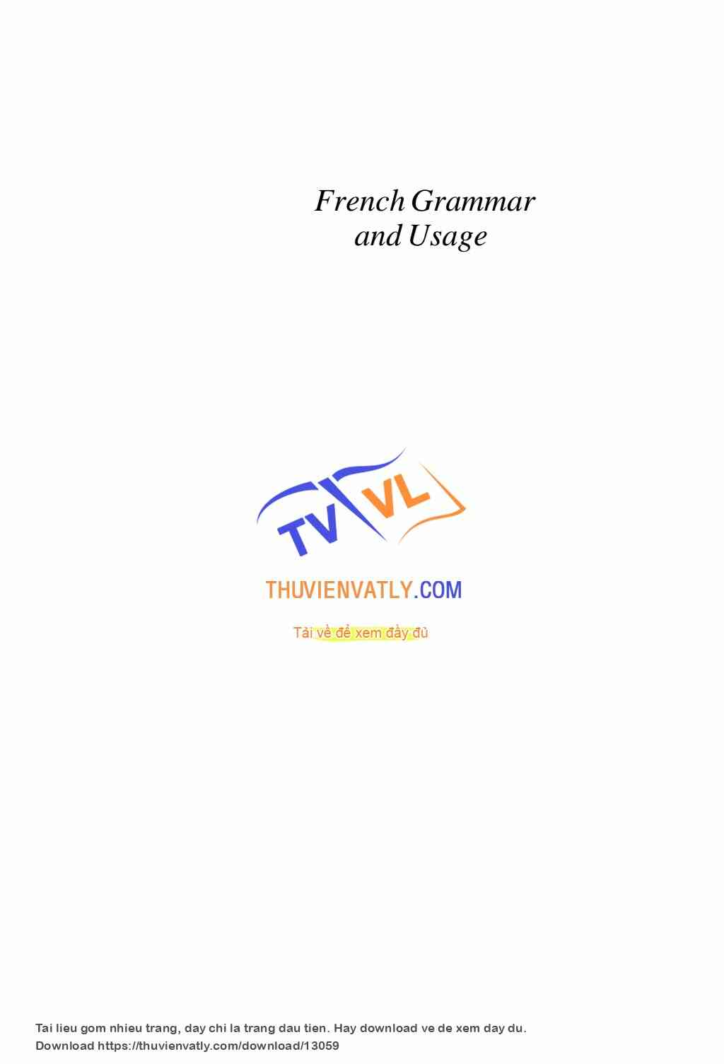 French grammar in use