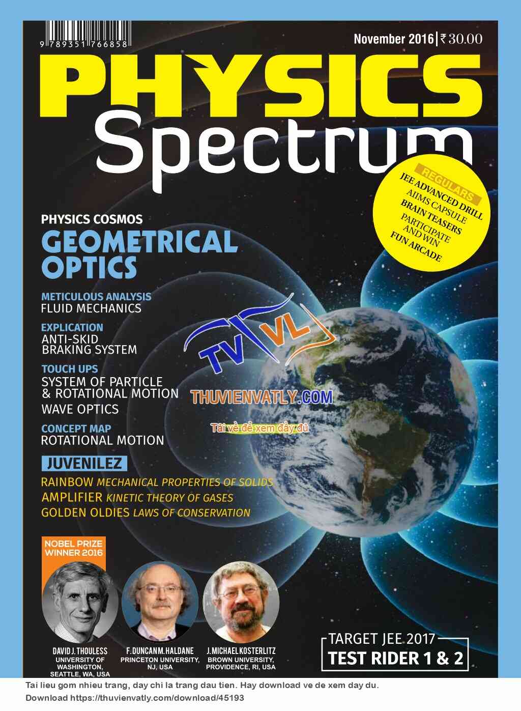 Tạp chí Spectrum Physics tháng 11/2016