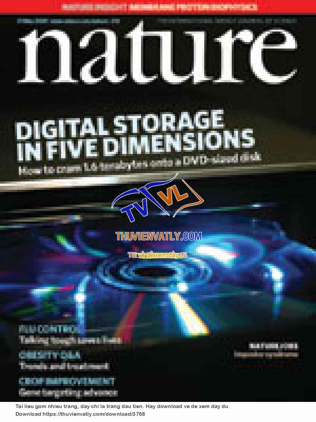 Nature Magazine -  May 21 2009
