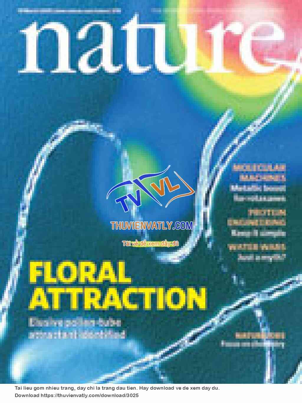 Tạp chí Nature, Vol 458, 19/3/2009