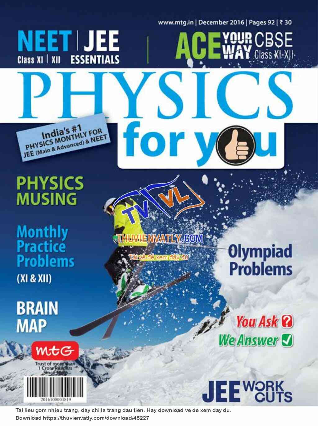 Tạp chí Physics For You tháng 12/2016