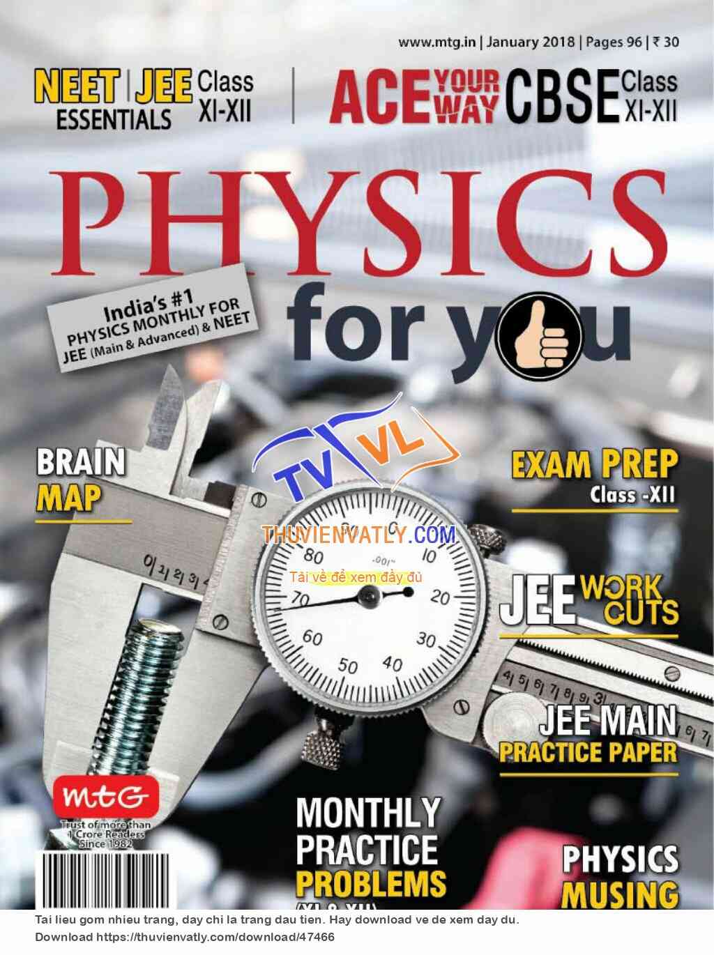 Tạp chí Physics For You - tháng 01/2018
