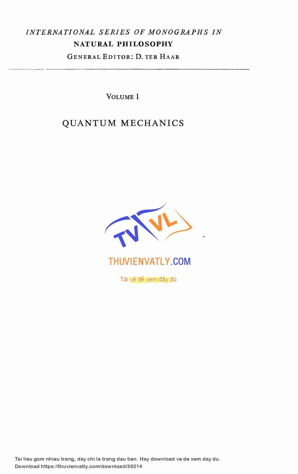 Quantum Mechanics - Davydov